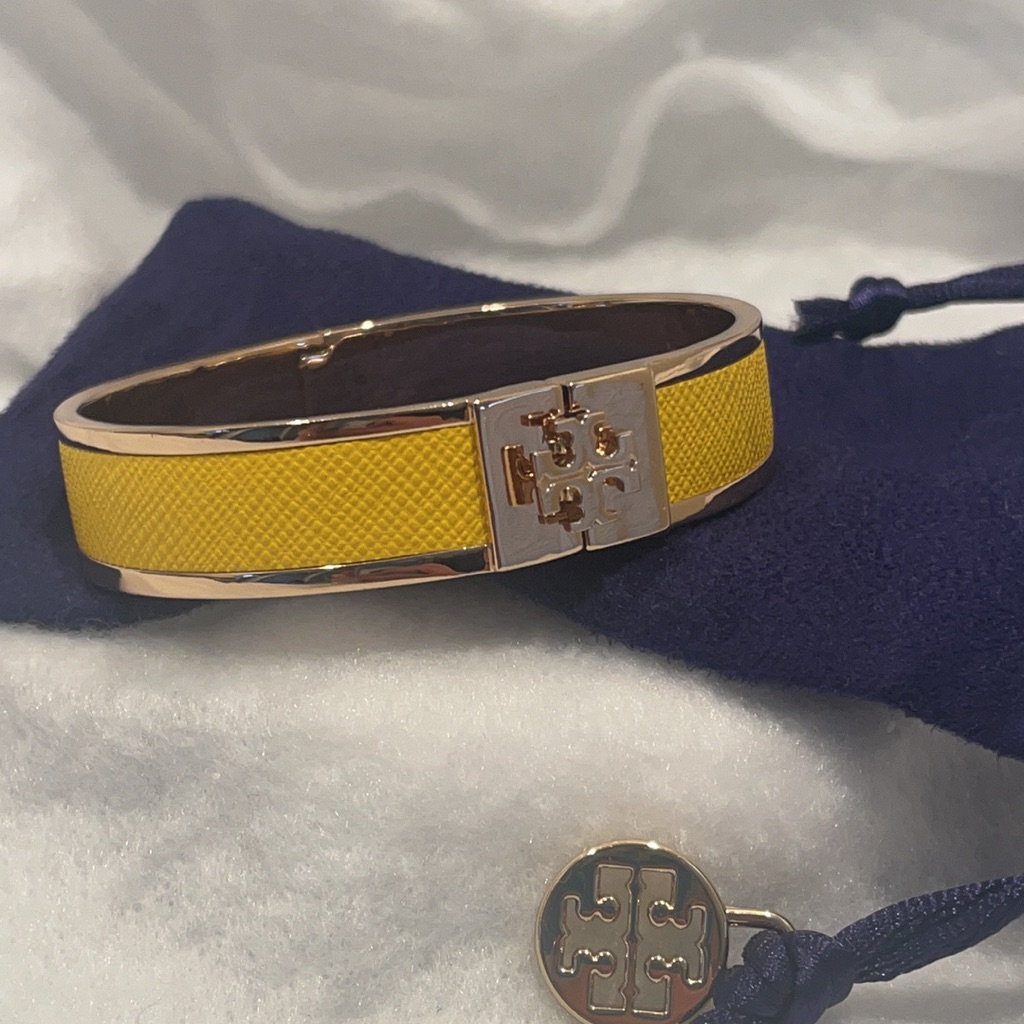 Saletory Burch Leather Inlay Bracelet